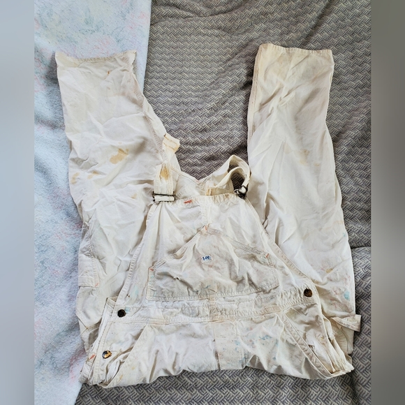 Lee Painter Bibs, Authentic Distressed 1960's/1970s, 36x28 - Picture 1 of 7